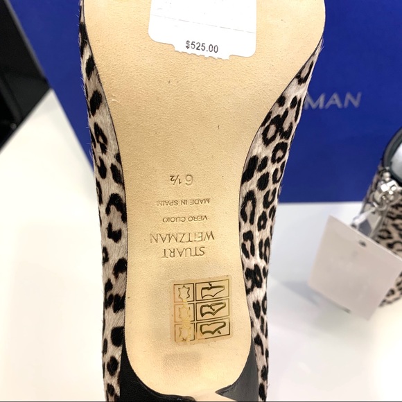 NIB Stuart Weitzman cheetah print calf hair boots - Picture 9 of 15
